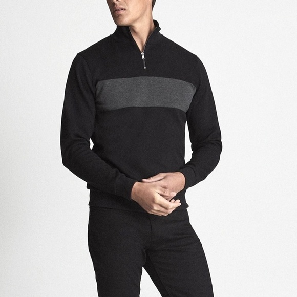 Reiss Other - REISS Lucas Color Blocked Half Zip Sweater